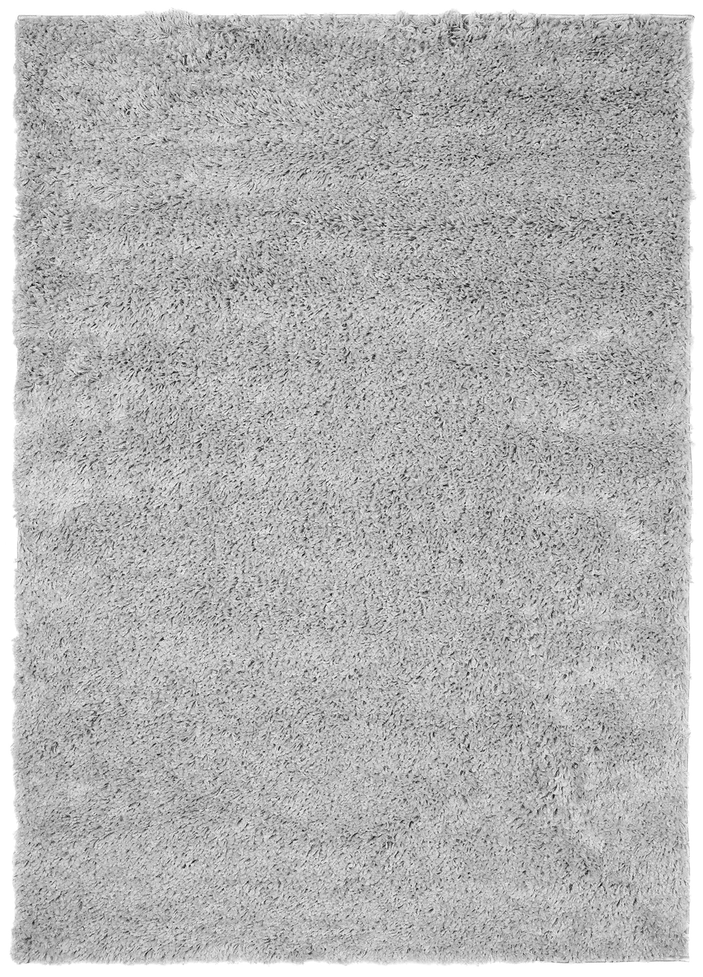Tapis Essence Shaggy Poil Long Motif Uni Gris Clair