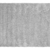 Tapis Essence Shaggy Poil Long Motif Uni Gris Clair