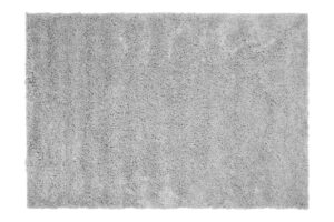 Tapis Essence Shaggy Poil Long Motif Uni Gris Clair