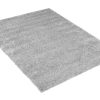 Tapis Essence Shaggy Poil Long Motif Uni Gris Clair