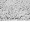 Tapis Essence Shaggy Poil Long Motif Uni Gris Clair