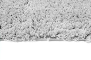 Tapis Essence Shaggy Poil Long Motif Uni Gris Clair