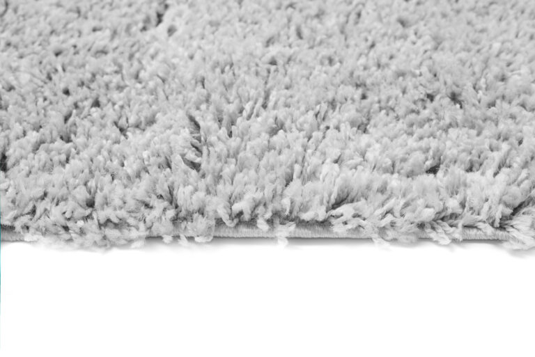 Tapis Essence Shaggy Poil Long Motif Uni Gris Clair