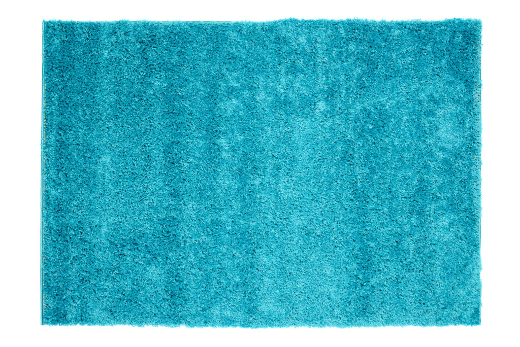 Tapis Essence Shaggy Poil Long Motif Uni Turquoise