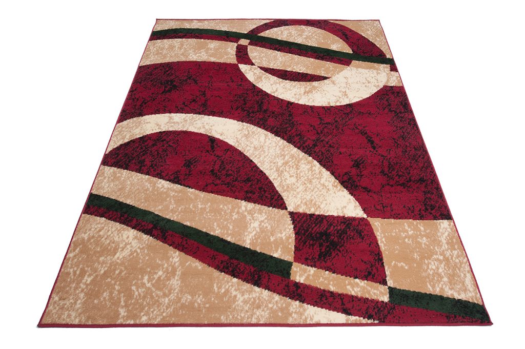 Tapis Dream Rouge Crème Vert Cercles