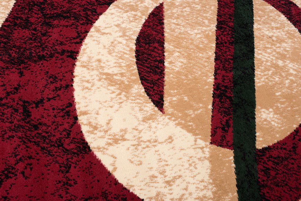 Tapis Dream Rouge Crème Vert Cercles