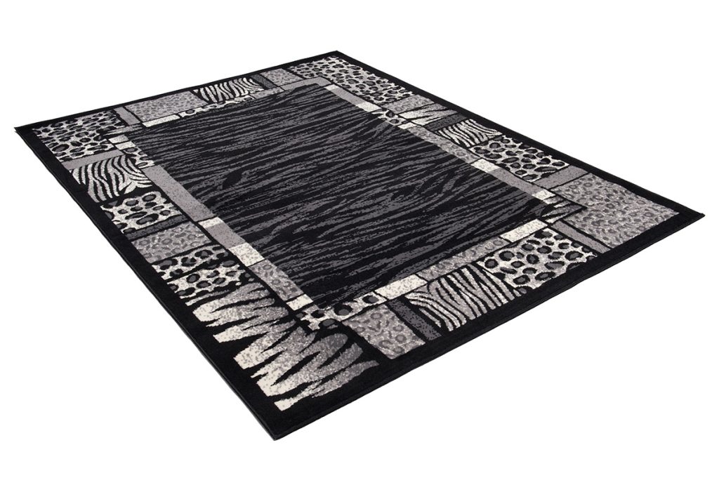 Tapis Dream Moderne Noir Gris Motif Animalier