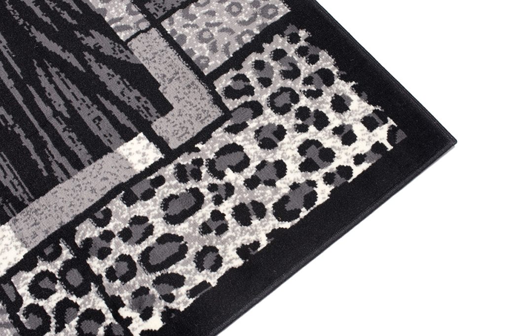 Tapis Dream Moderne Noir Gris Motif Animalier