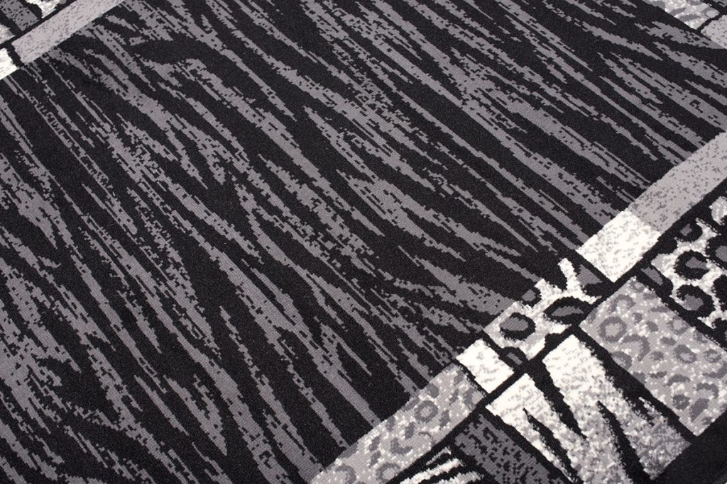 Tapis Dream Moderne Noir Gris Motif Animalier