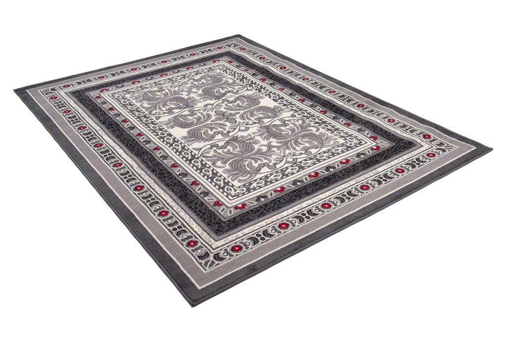 Tapis Dream Traditionnel Gris Rouge Ornamental