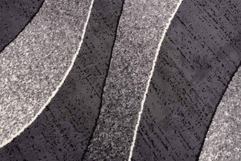 Tapis Dream Moderne Gris Foncé Vagues