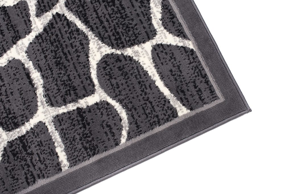 Tapis Dream Gris Foncé Motif Animalier Bordure