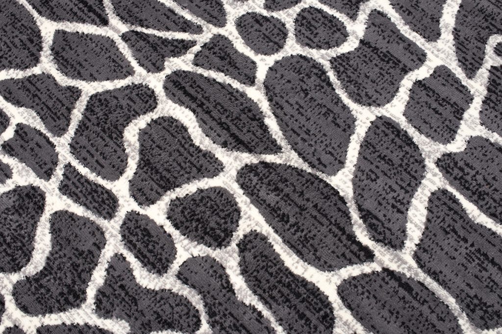Tapis Dream Gris Foncé Motif Animalier Bordure