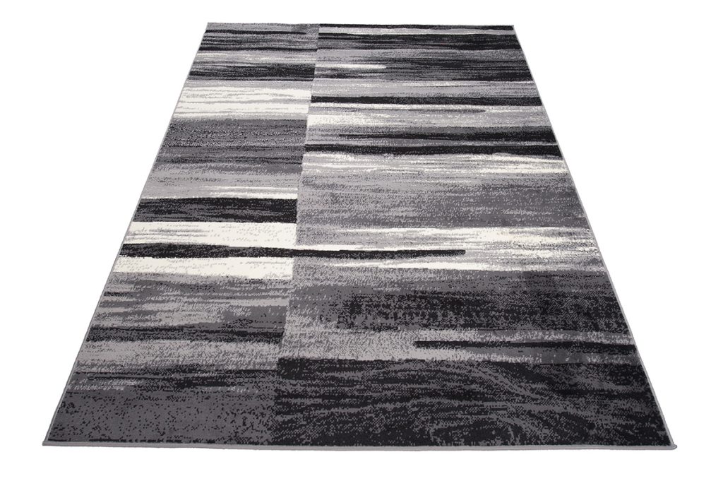 Tapis Dream Abstrait Gris Noir Lignes
