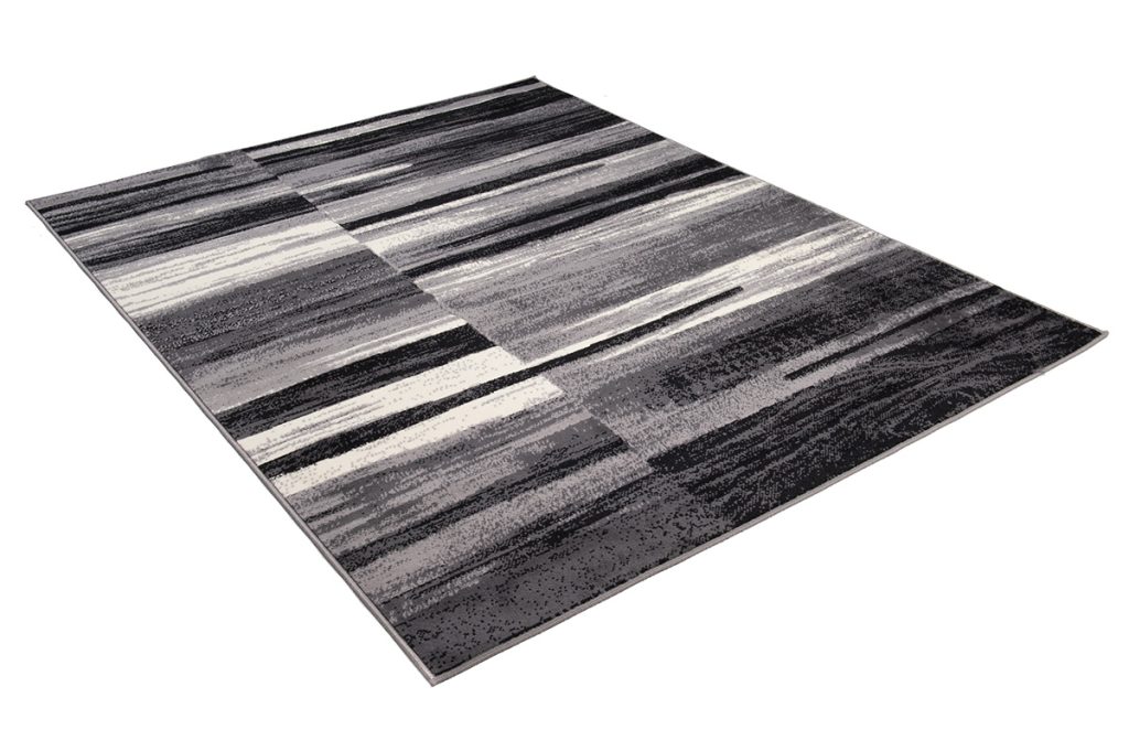 Tapis Dream Abstrait Gris Noir Lignes