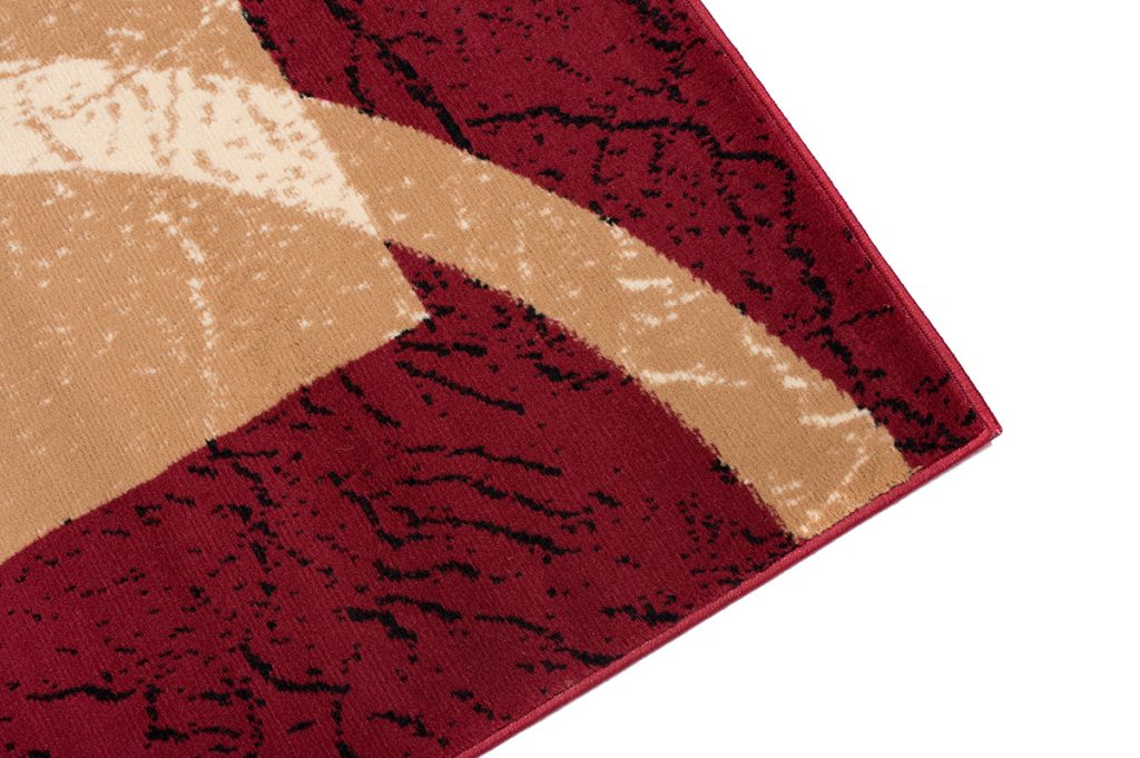 Tapis Dream Rouge Crème Bordure Lignes