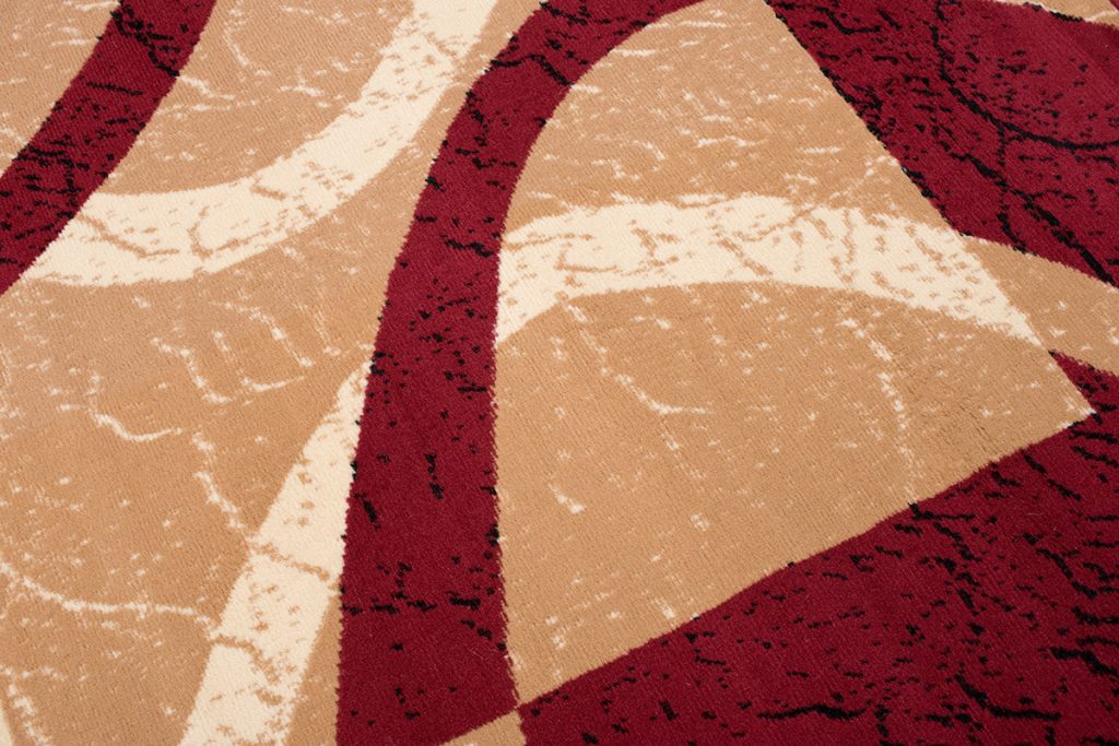 Tapis Dream Rouge Crème Bordure Lignes
