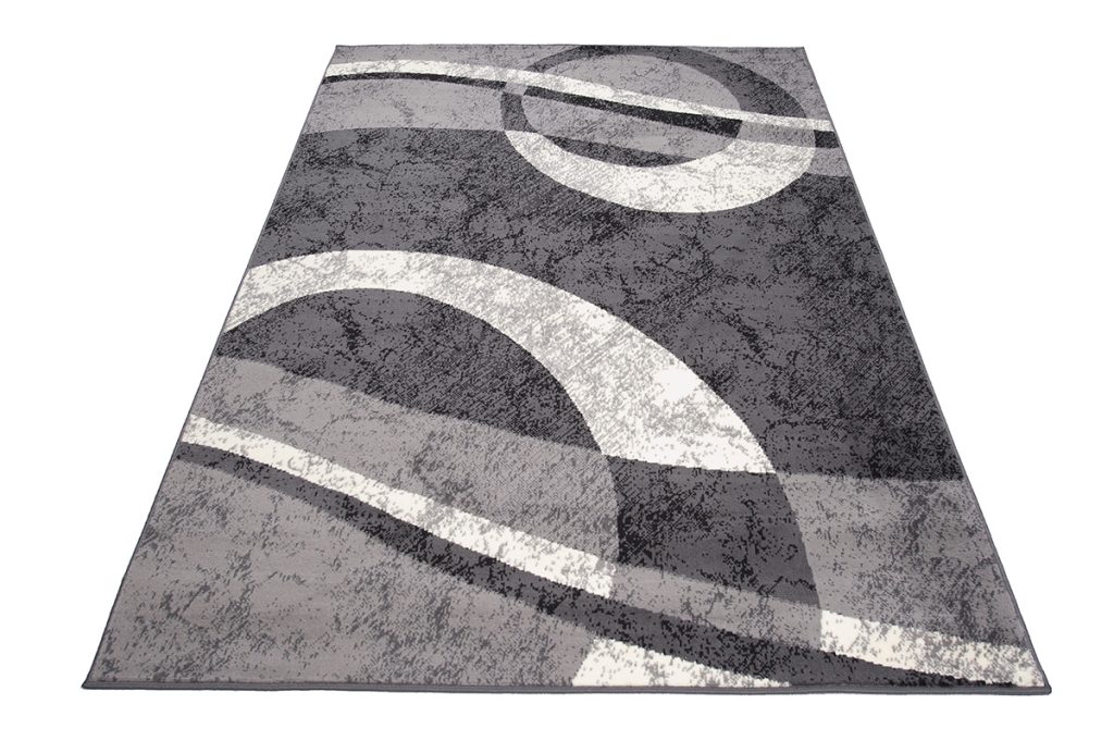 Tapis Dream Géométrique Gris Foncé Cercles