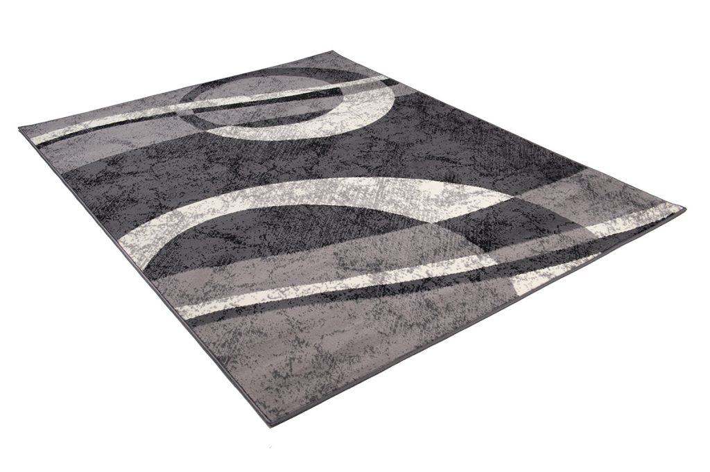 Tapis Dream Géométrique Gris Foncé Cercles
