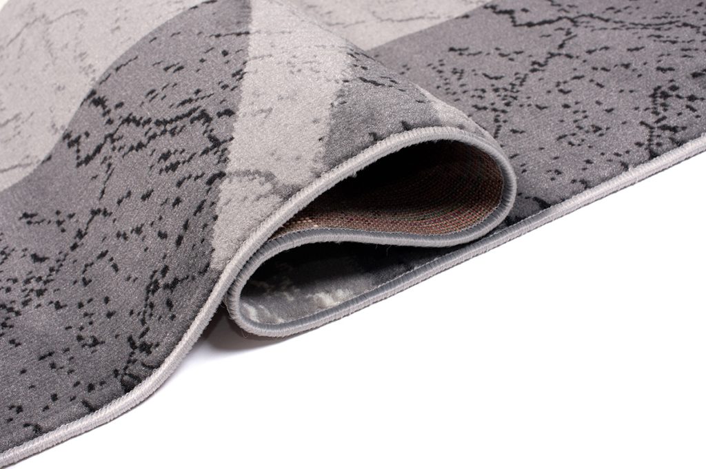 Tapis Dream Gris Blanc Bordure Cercles