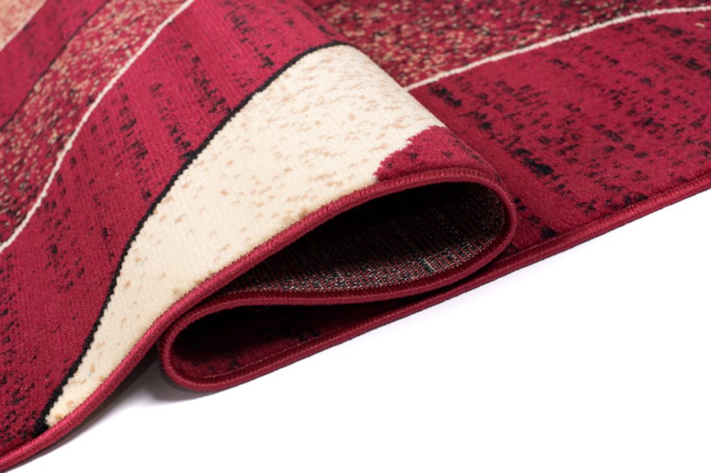 Tapis Dream Moderne Rouge Beige Vagues