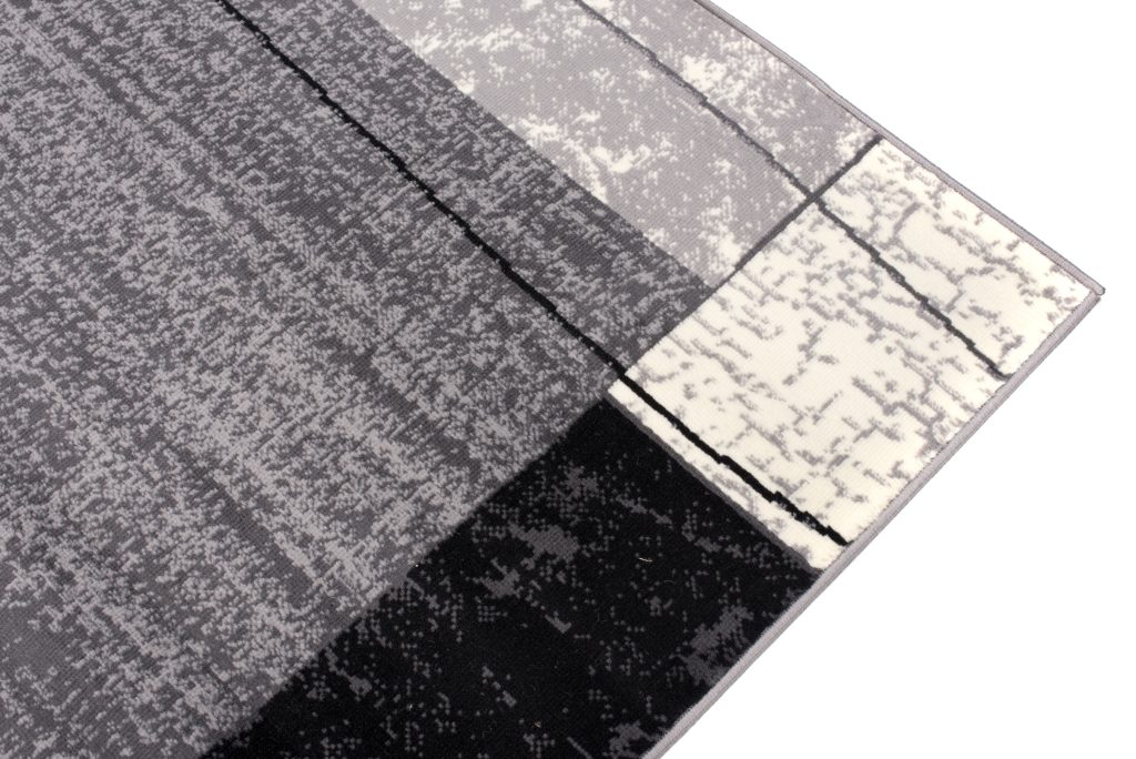 Tapis Dream Gris Noir Carreaux Rectangles