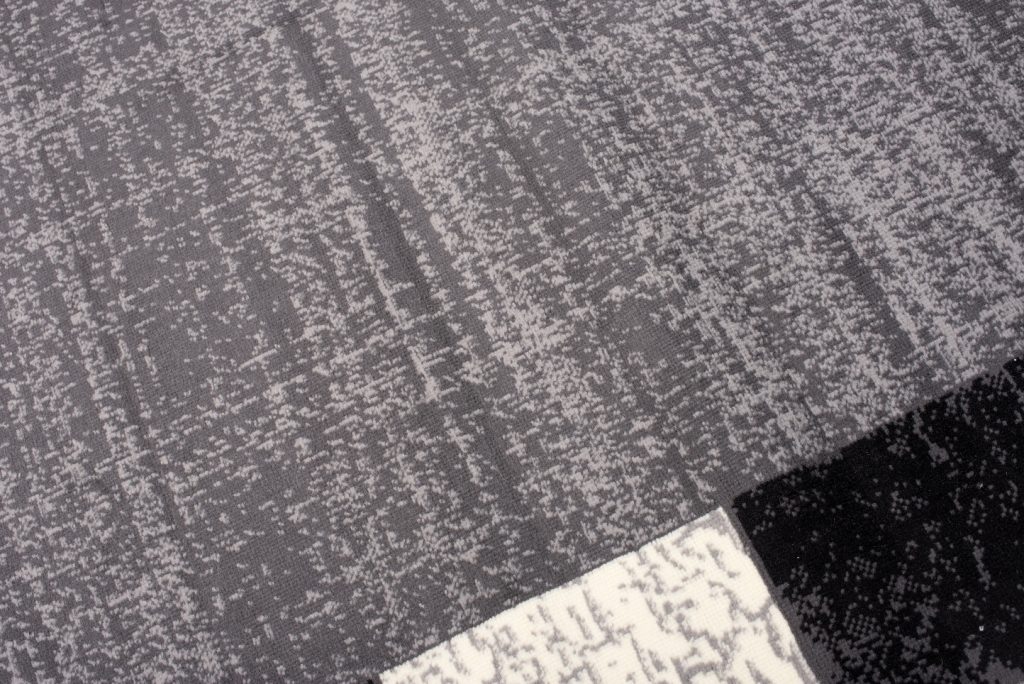 Tapis Dream Gris Noir Carreaux Rectangles