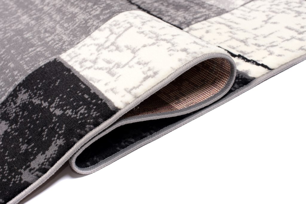 Tapis Dream Gris Noir Carreaux Rectangles