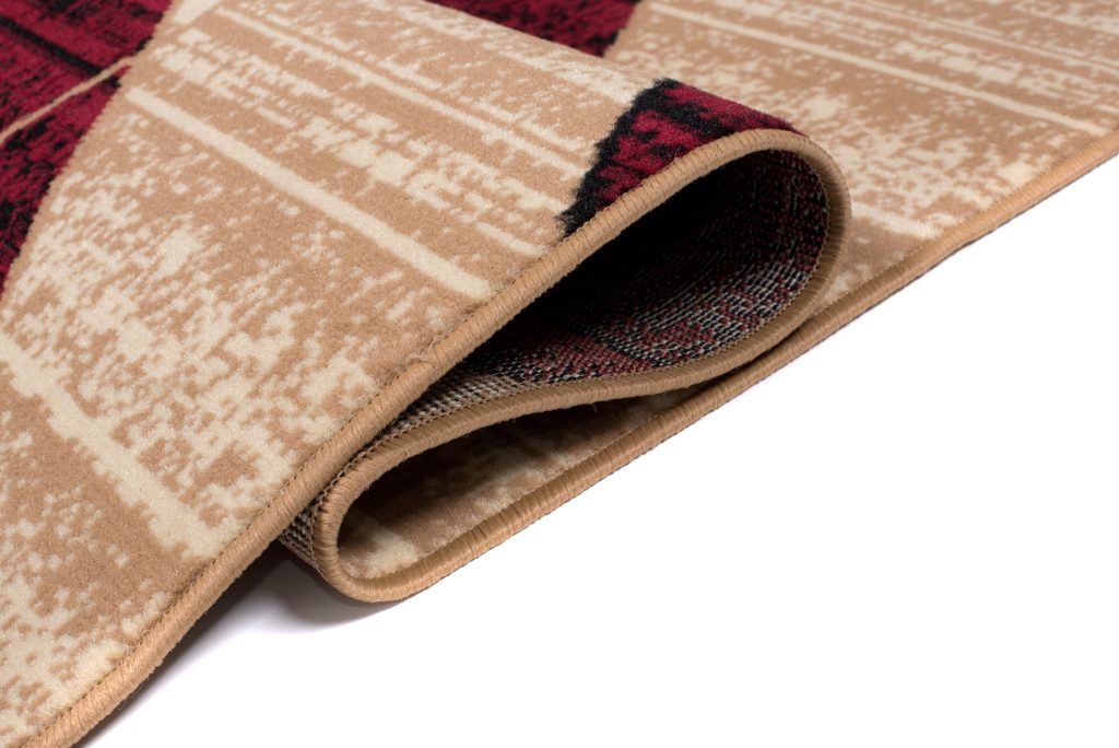 Tapis Dream Géométrique Crème Rouge Foncé Triangles
