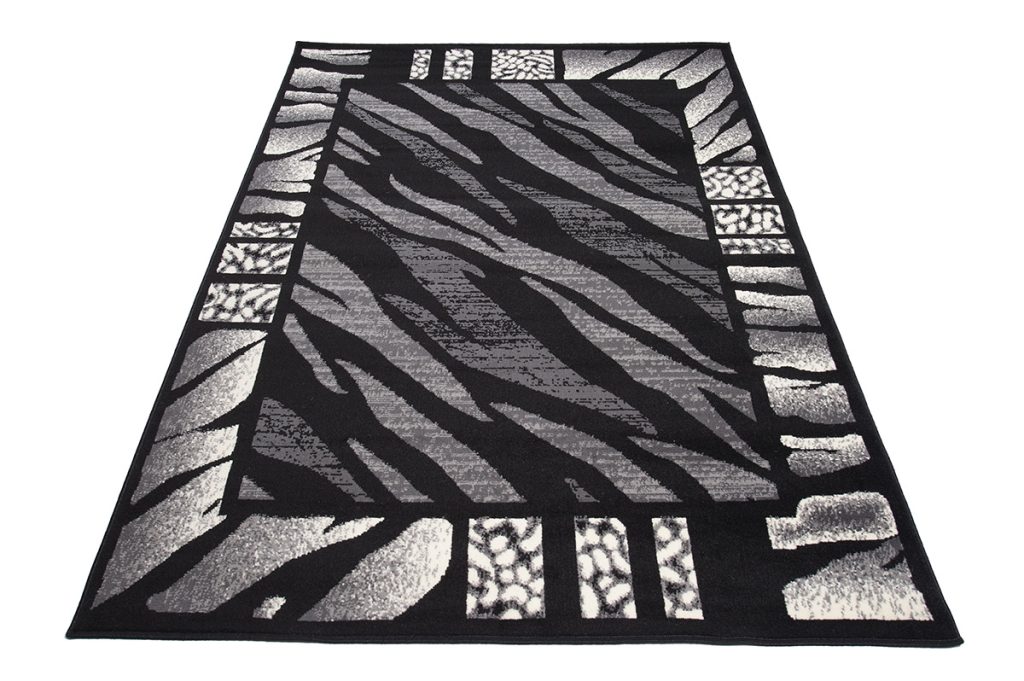 Tapis Dream Moderne Gris Noir Motif Tigre