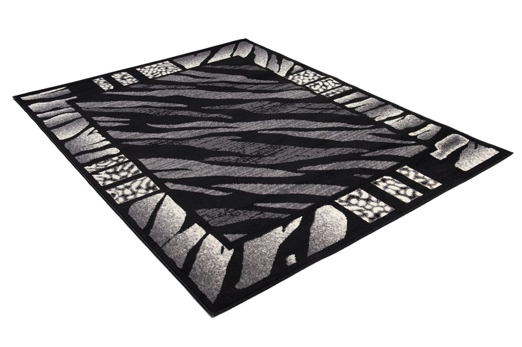 Tapis Dream Moderne Gris Noir Motif Tigre