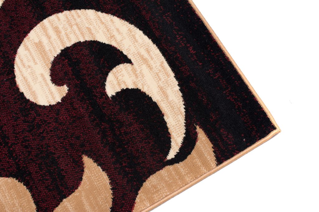 Tapis Dream Rouge Foncé Crème Ornamental Feuilles