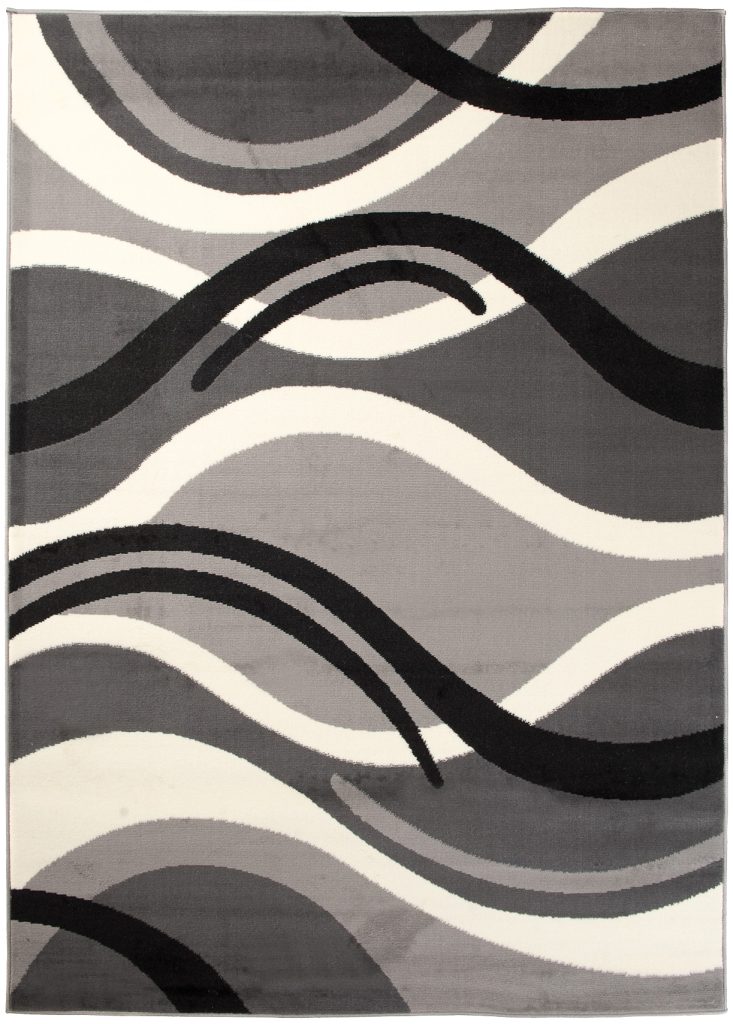 Tapis Dream Gris Crème Géométrique Vagues