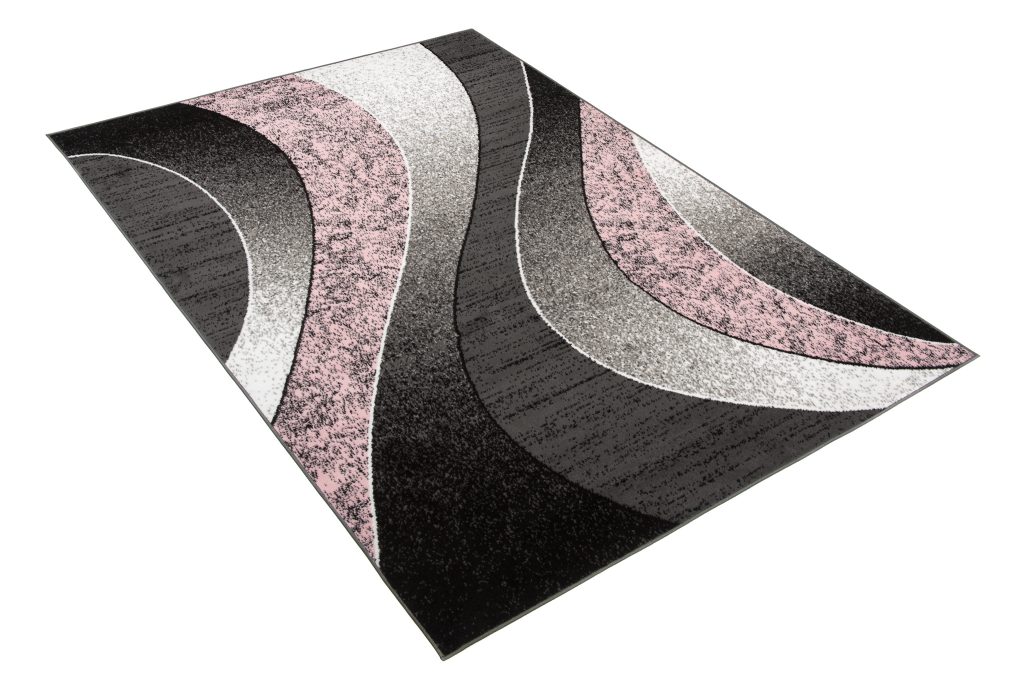 Tapis Dream Moderne Gris Rose Vagues
