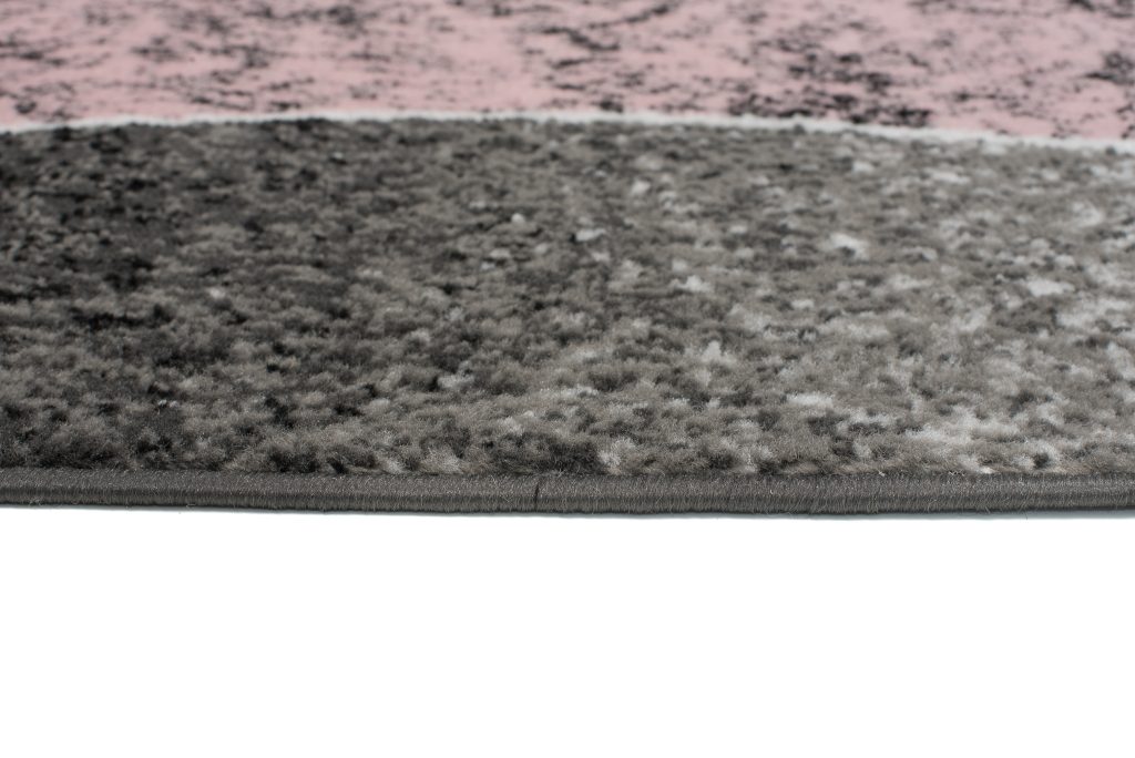 Tapis Dream Moderne Gris Rose Vagues