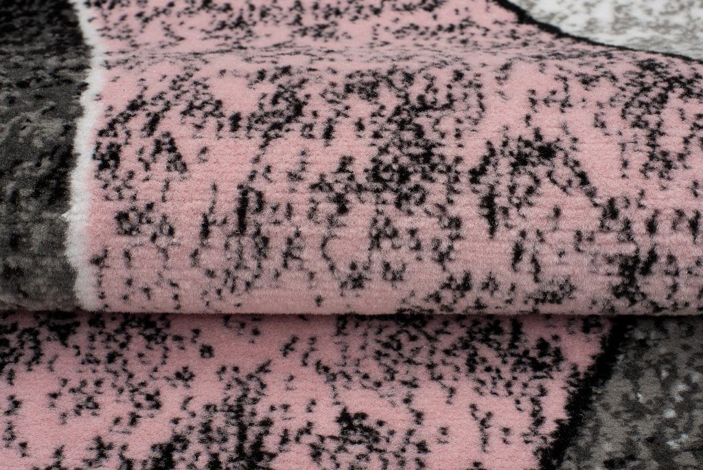 Tapis Dream Moderne Gris Rose Vagues