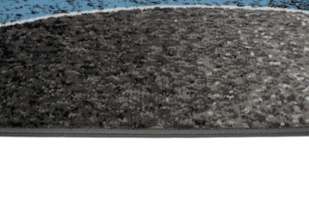 Tapis Dream Moderne Gris Bleu Vagues