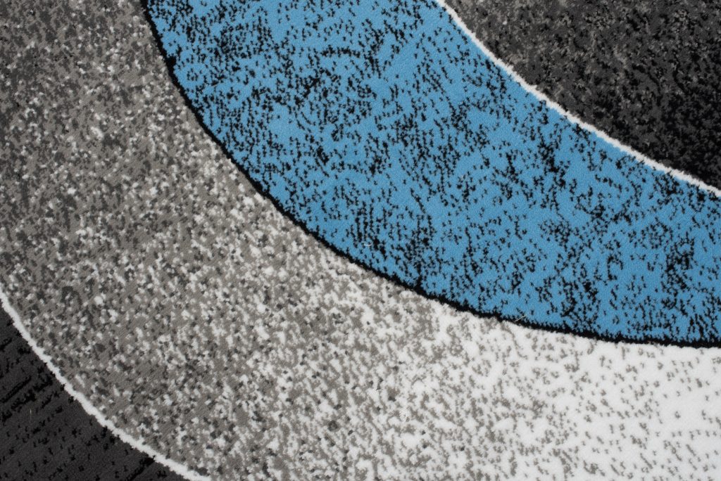 Tapis Dream Moderne Gris Bleu Vagues