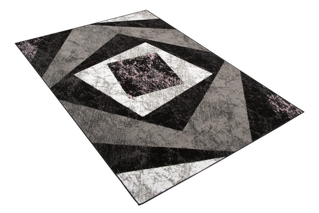 Tapis Dream Géométrique Gris Rose Carreaux