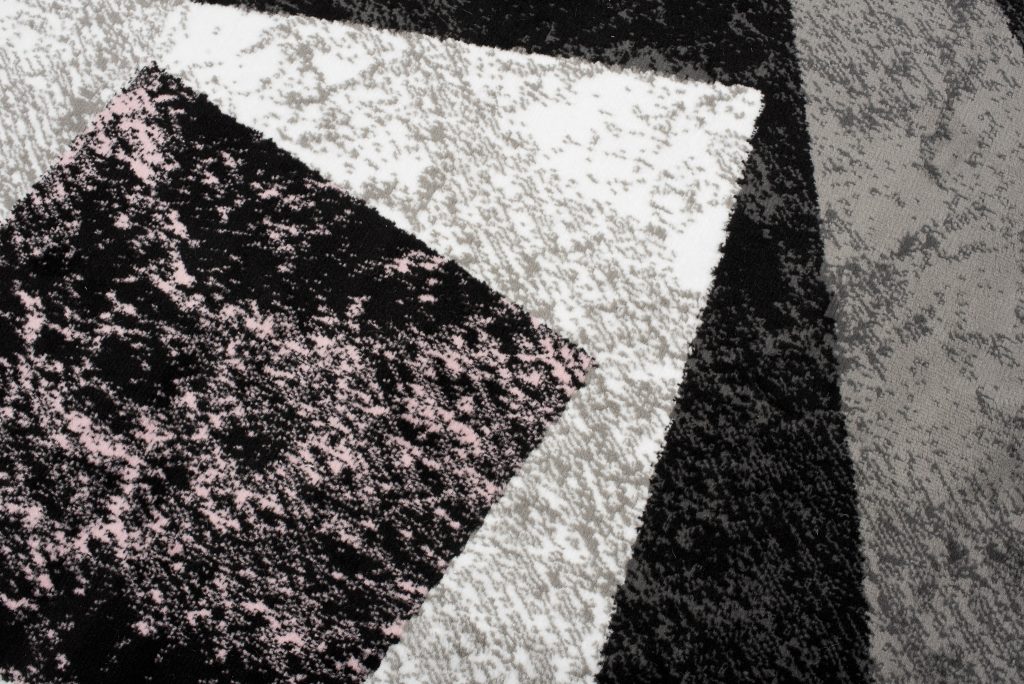 Tapis Dream Géométrique Gris Rose Carreaux
