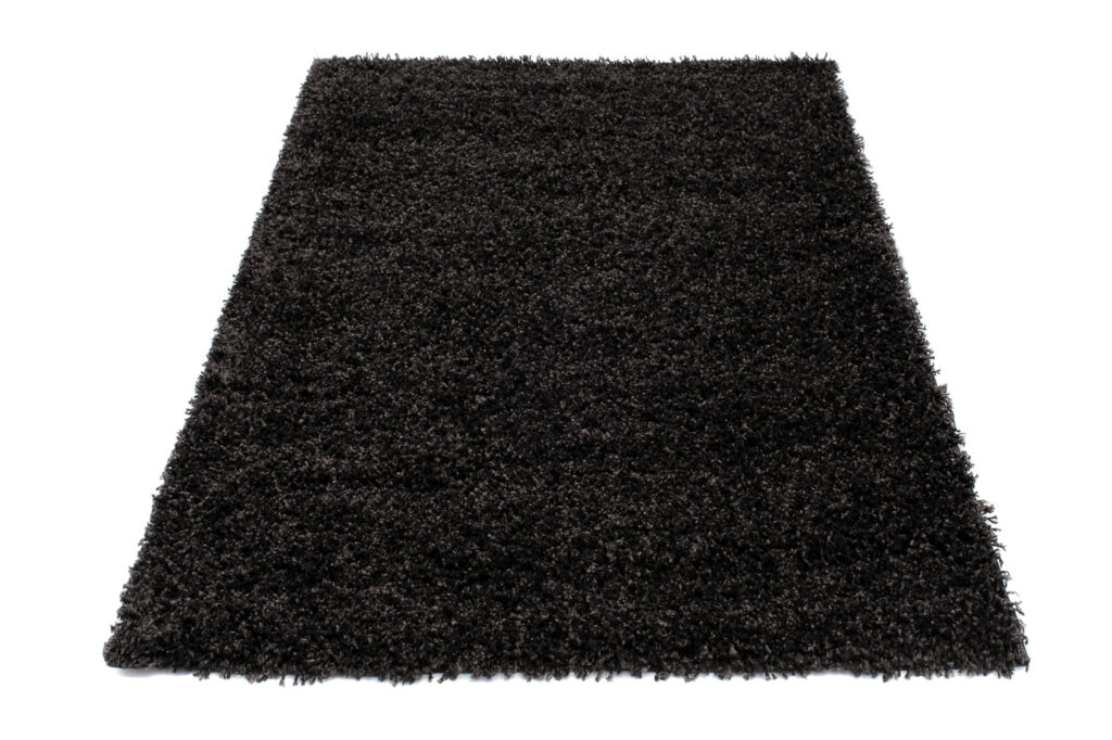 Tapis Essence Shaggy Poil Long Motif Uni Anthracite