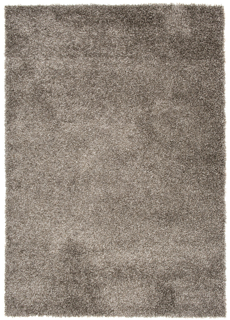 Tapis Essence Shaggy Taupe Poil Long Gris Moucheté