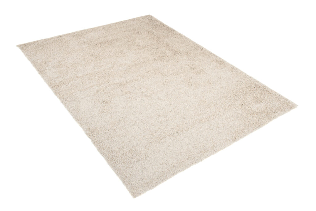 Tapis Essence Shaggy Poil Long Motif Uni Beige