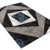 Tapis Dream Géométrique Gris Bleu Carreaux