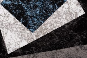 Tapis Dream Géométrique Gris Bleu Carreaux