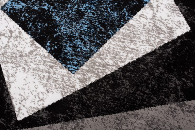 Tapis Dream Géométrique Gris Bleu Carreaux