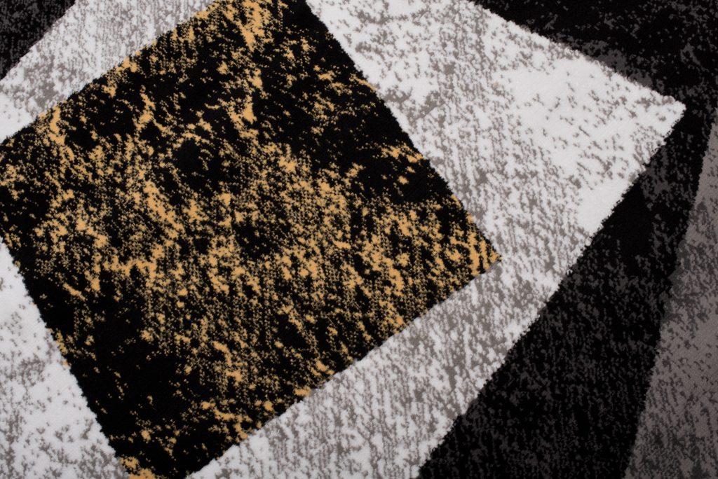Tapis Dream Géométrique Gris Jaune Carreaux