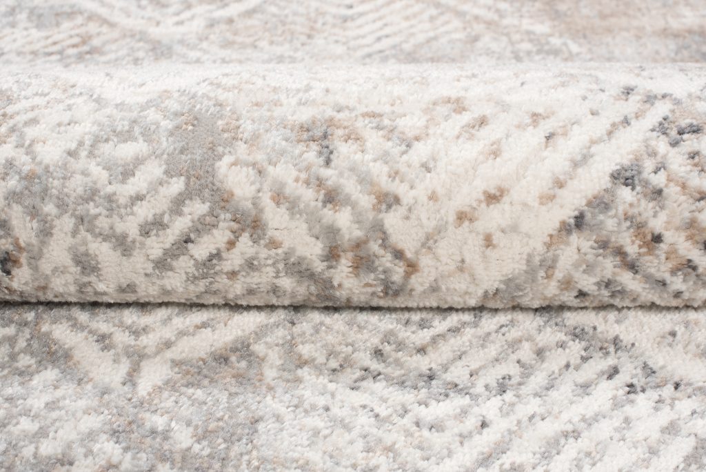 Tapis Valley Gris Beige Géométrique Carré