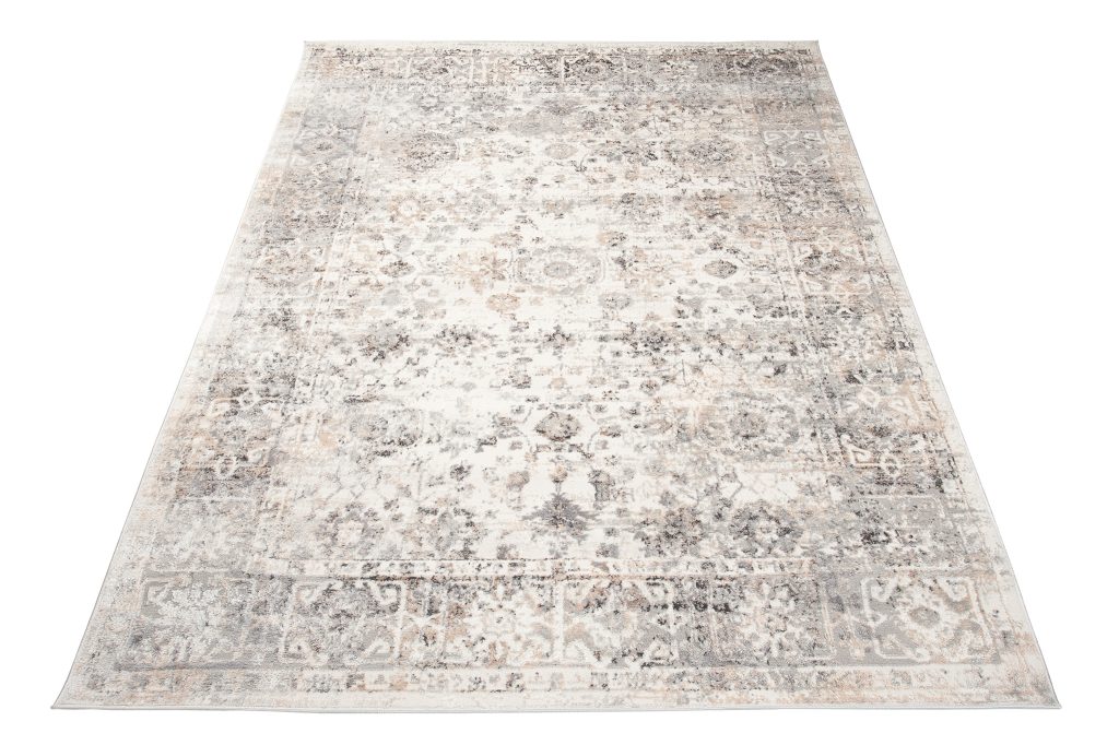 Tapis Valley Gris Beige Ornamental Bordure