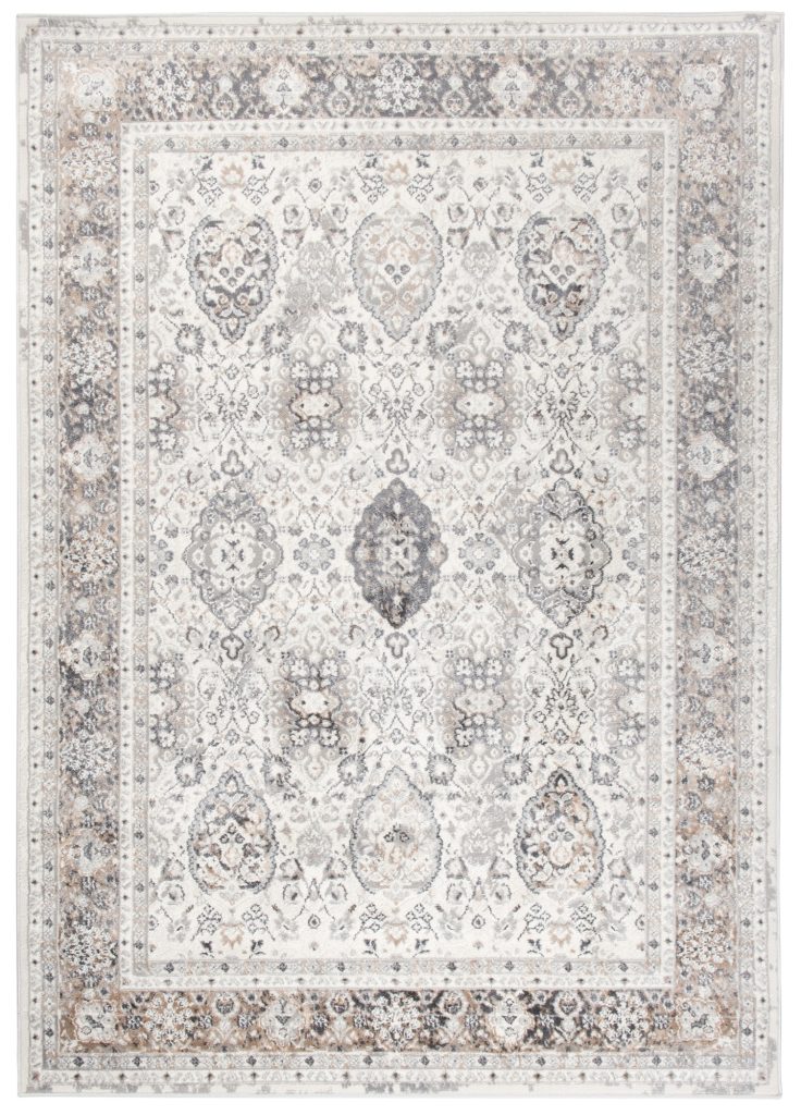 Tapis Valley Gris Cuivre Ornamental Vintage